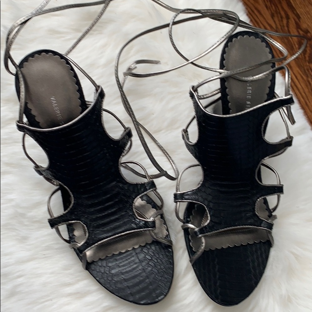 Ankle lace up wedge sandals